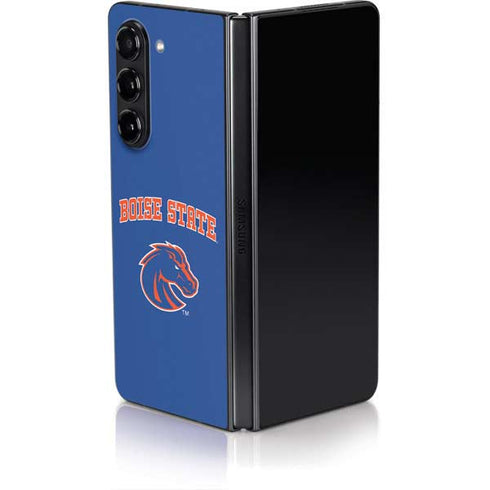 Boise State University Collegiate Text Galaxy Z Fold5 5G Skin